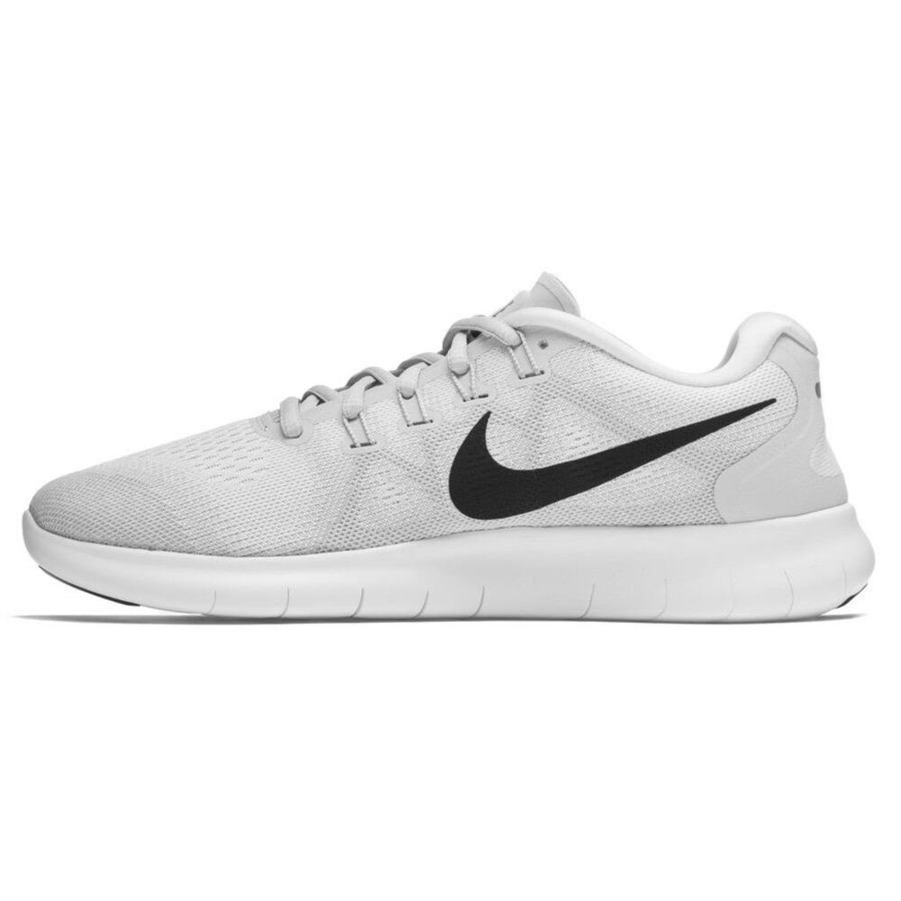 NIKE Free RN 2017 White Black Grey Logo Woven Lace Up $120 Running Gym Shoes 9 - Picture 6 of 12